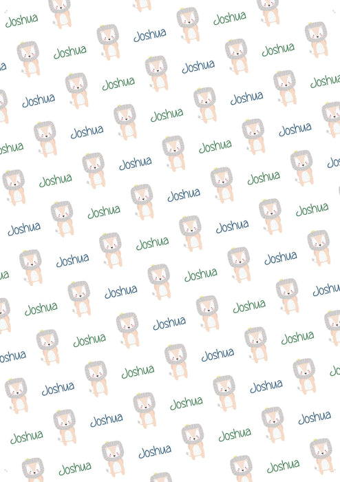 Personalized Lion Design Baby Shower Tissue Paper