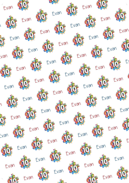 Personalized 10th Birthday Design Birthday Tissue Paper