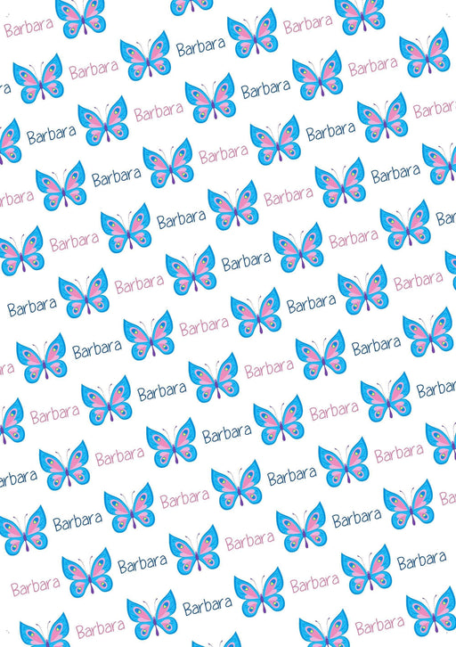 Personalized Butterfly Birthday Wrapping Paper