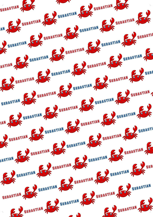 Personalized Crab Birthday Wrapping Paper