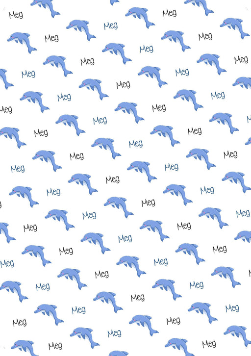 Personalized Dolphin Birthday Wrapping Paper