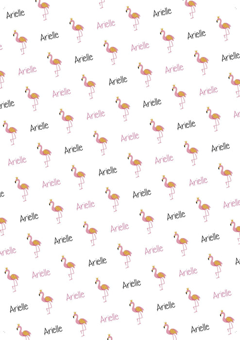 Personalized Flamingo Design Birthday Tissue Paper