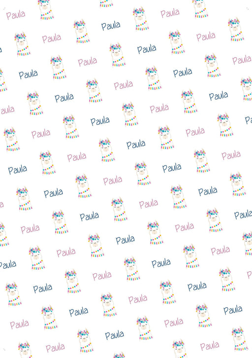 Personalized Llama Design Tissue Paper