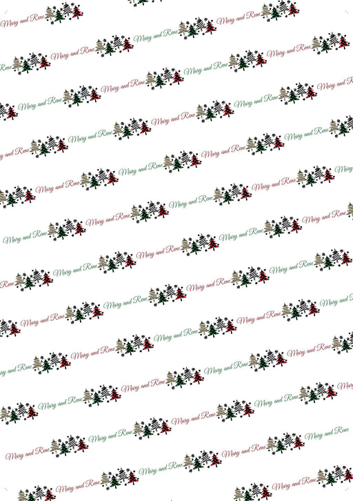 Personalized Trees Christmas Wrapping Paper