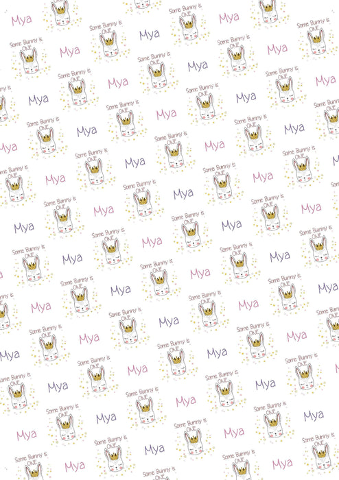 Personalized Some Bunny is One Design Birthday Tissue Paper