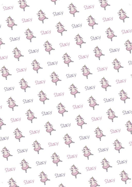 Personalized Unicorn Ballet Design Tissue Paper