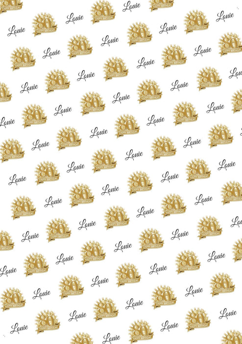 Personalized 80th Birthdays Birthday Wrapping Paper