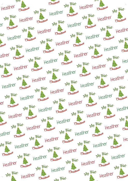 Personalized Baby's First Christmas Christmas Wrapping Paper