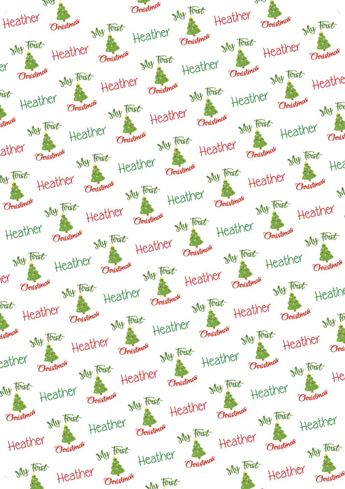 Baby's First Christmas Personalized Christmas Tissue Paper