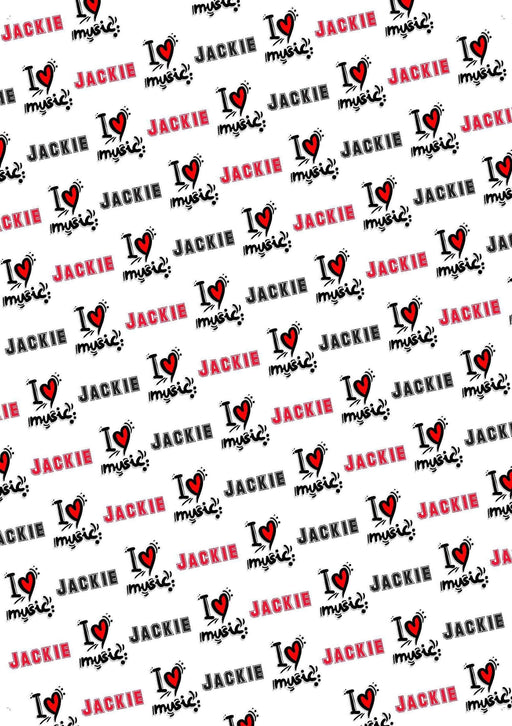 Personalized I Love Music Design Birthday Tissue Paper