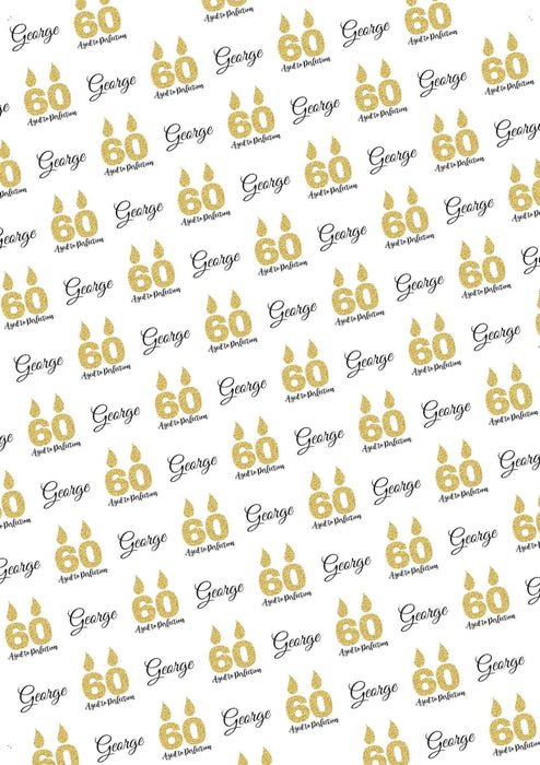 Personalized 60th Birthday Aged to Perfection Design Birthday Tissue P —  Potter's Printing