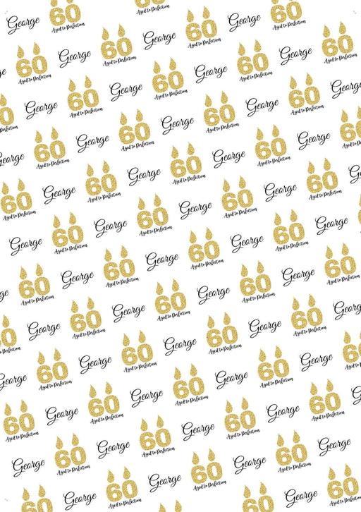 Personalized 60th Birthday Aged to Perfection Design Birthday Tissue Paper