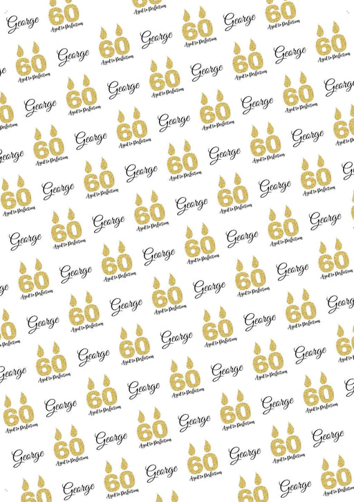 Personalized 60th Birthdays Aged to Perfection Birthday Wrapping Paper