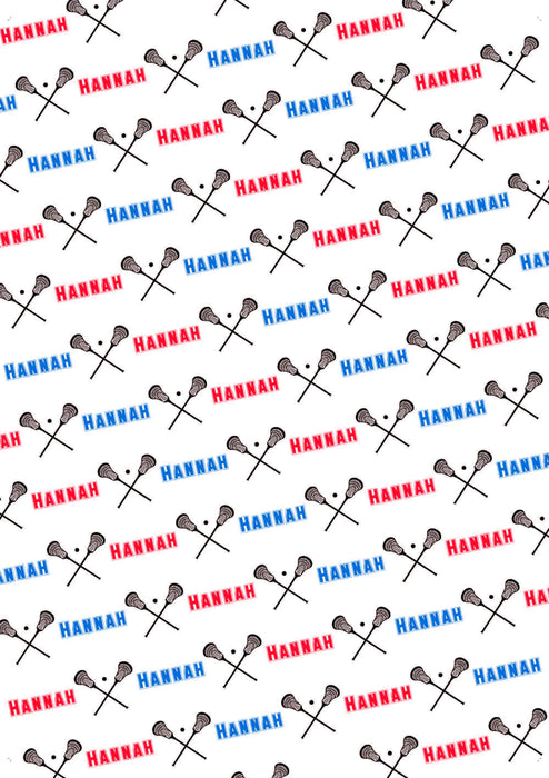 Personalized Lacrosse Birthday Wrapping Paper