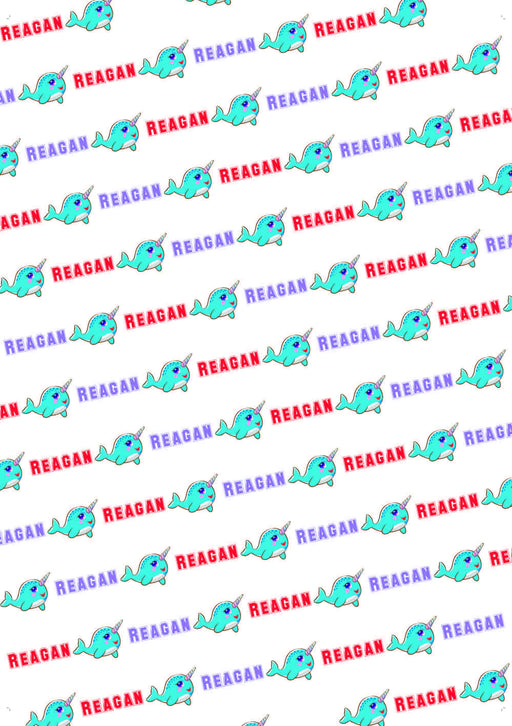 Personalized Narwhal Birthdays Birthday Wrapping Paper