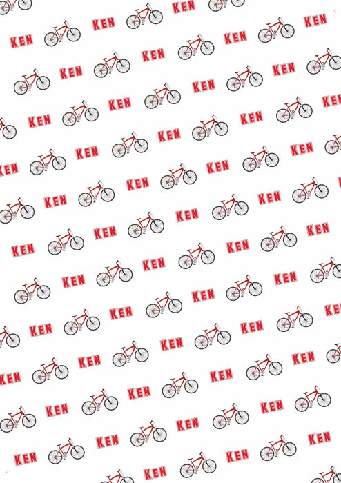 Bicycle Personalized Wrapping Paper