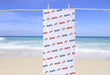 Personalized Wrestling Design Beach Towel