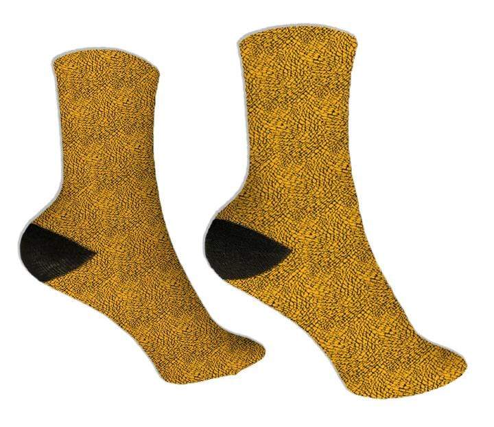 Yellow Elephant Skin Design Socks