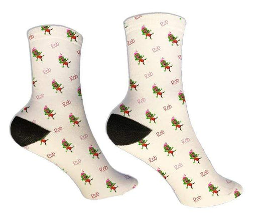Personalized Love Zombie Valentine Design Socks