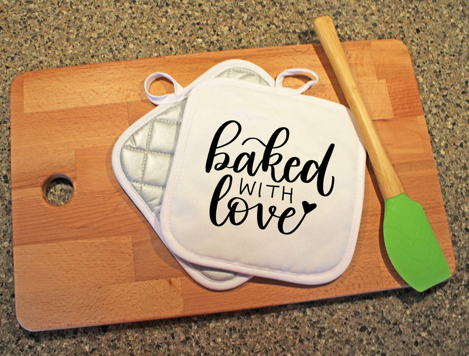 Baked With Love Design Pot Holder