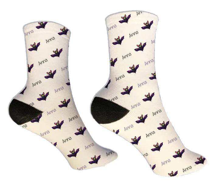 Personalized Bats Halloween Design Socks