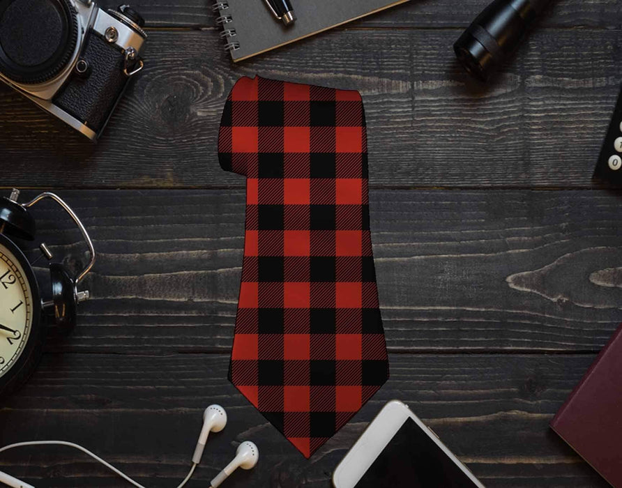 Buffalo Plaid Design Neck Tie