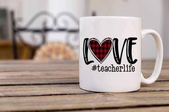 Love Teacher Life Design Coffee Mug