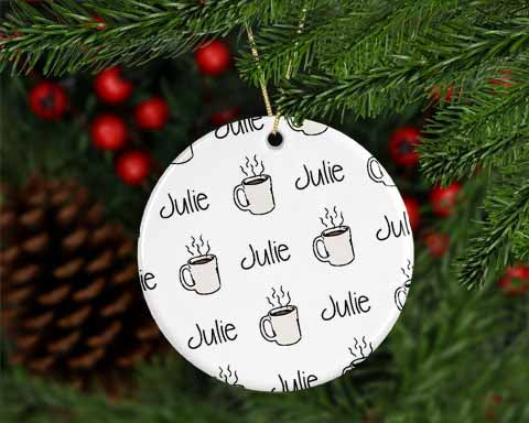 Personalized Coffee Ornament