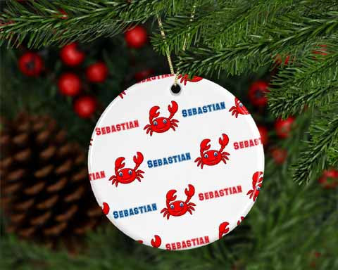 Personalized Crab Ornament