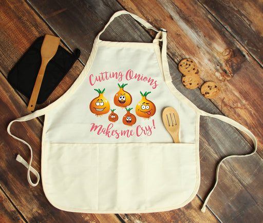 Cutting Onions Makes Me Cry Personalized Apron - Potter's Printing