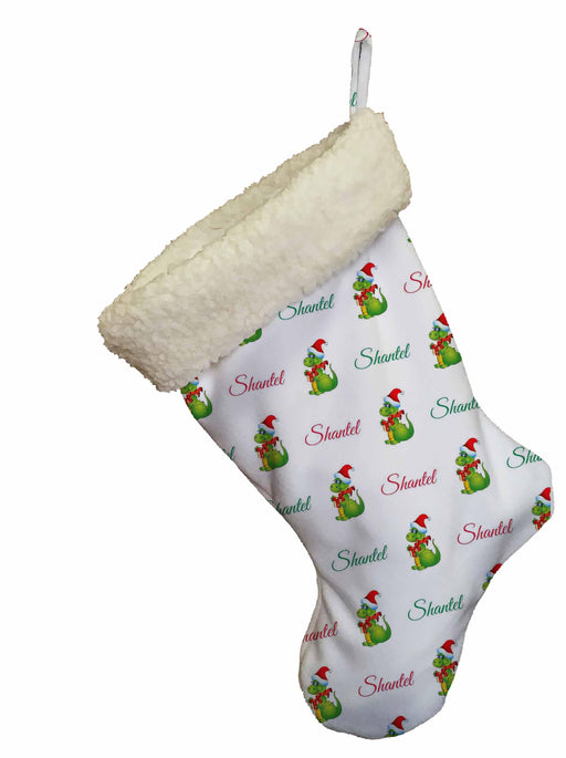 Dinosaur Personalized Christmas Stocking - Potter's Printing