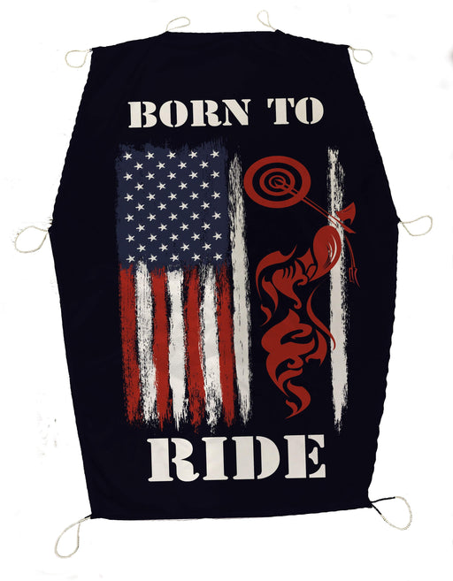 Born to Ride Motorcylce Flag Cycle SunShade Motorcycle Seat Cover