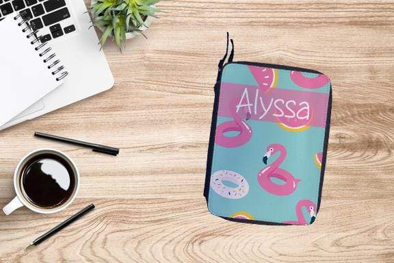 Personalized Complete 32-Piece Flamingo Design Drawing Set