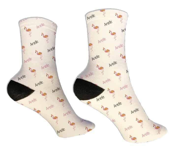 Personalized Flamingo Design Socks
