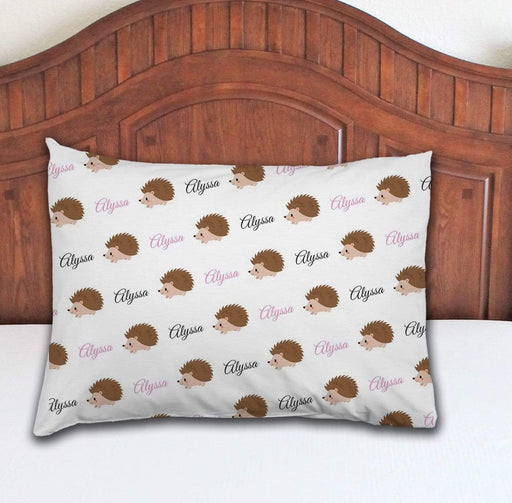 Personalized Hedgehog Design Microfiber Pillowcase 