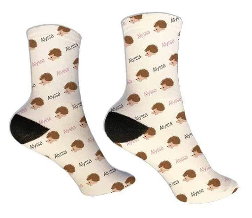Personalized Hedgehog Design Socks