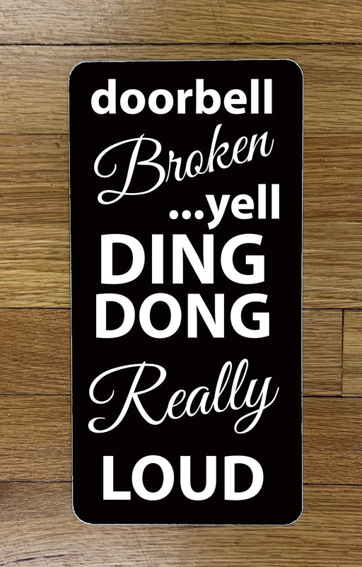 Door Bell Broken Wreath Sign