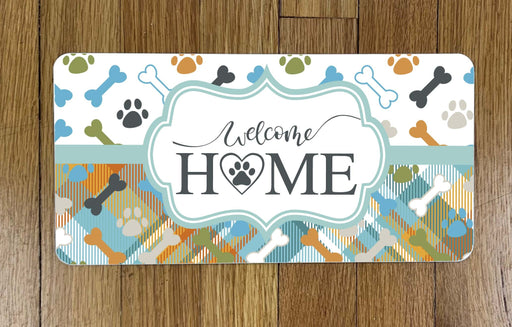 Welcome Home Dog Wreath Sign