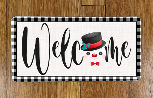 Welcome Snowman Wreath Sign
