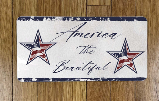 America The Beautiful Stars Wreath Sign
