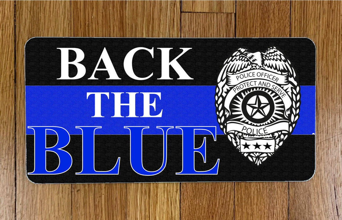 Back The Blue Wreath Sign