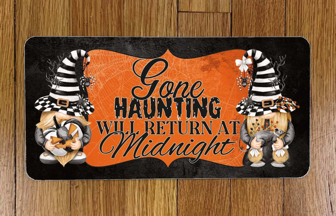 Gone Haunting Wreath Sign