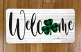 Shamrock Welcome Wreath Sign