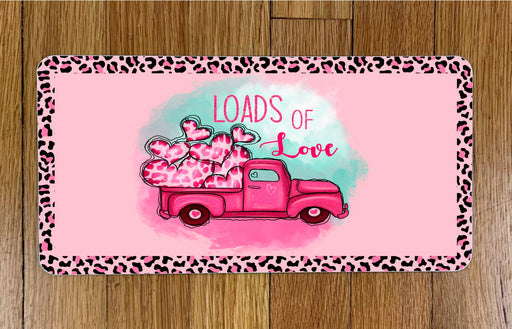 Loads of Love Pink Truck Wreath Sign