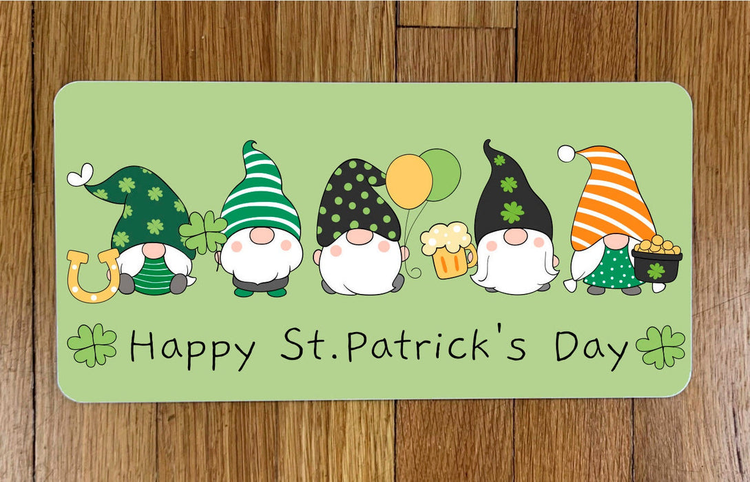Happy St Patrick's Day Gnomes Wreath Sign
