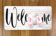 Bunny Welcome Wreath Sign