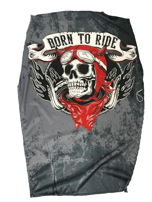 Born to Ride Skull Cycle SunShade Motorcycle Seat Cover
