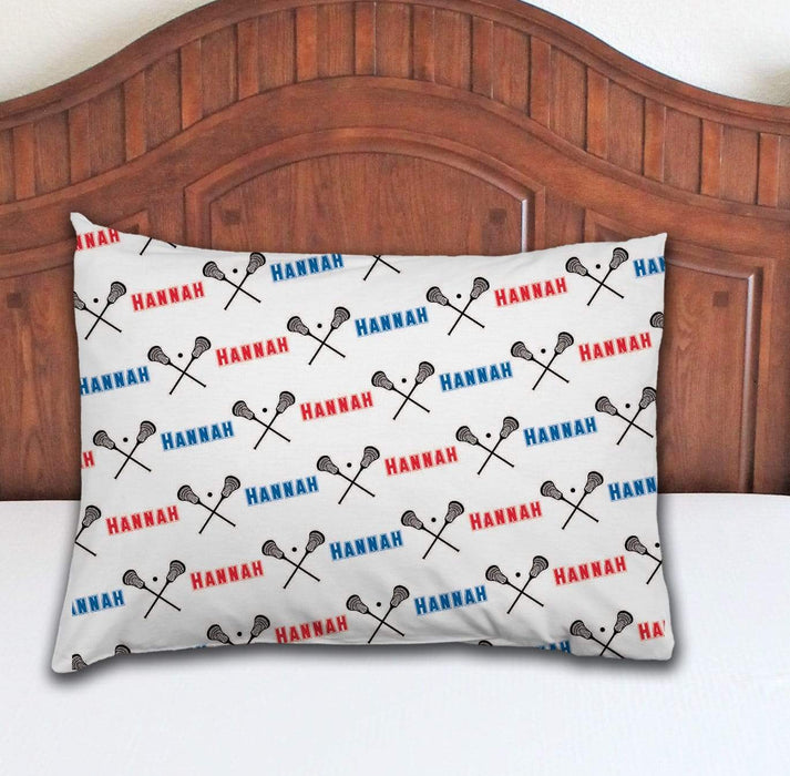 Personalized Lacrosse Design Microfiber Pillowcase 
