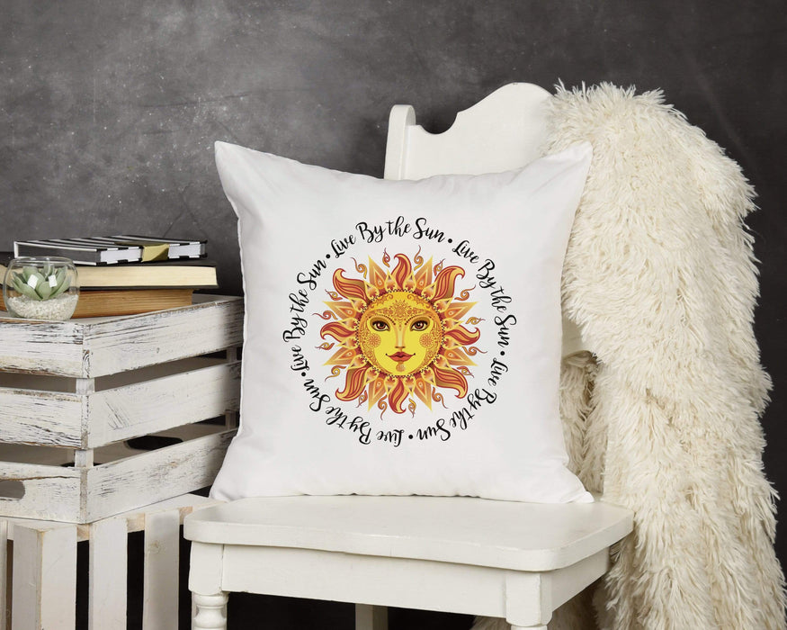Live By The Sun Design Throw Pillow