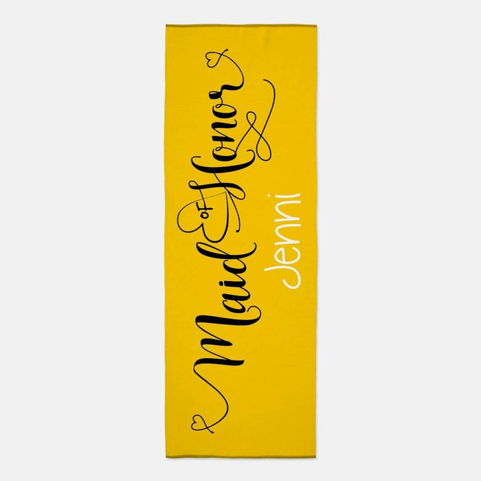 Personalized Maid of Honor Yoga Mat Towel